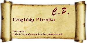 Czeglédy Piroska névjegykártya